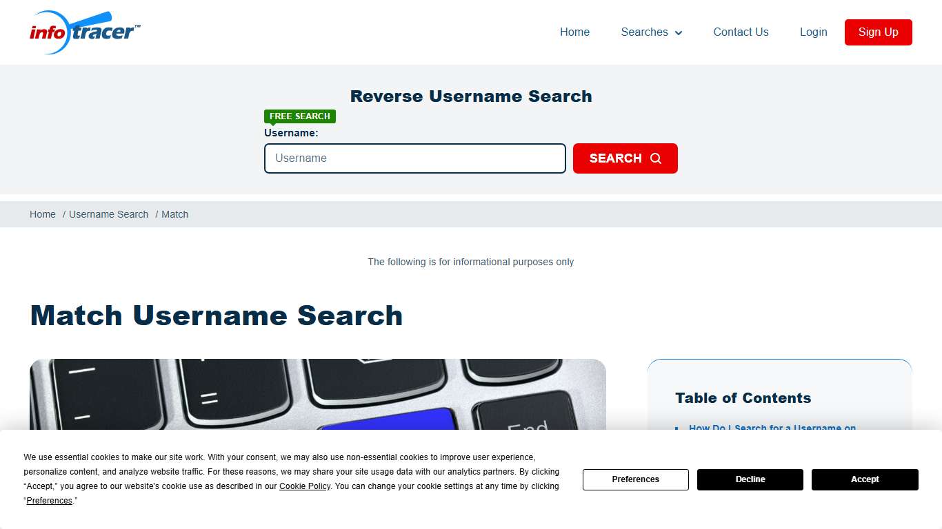 Match Username Search by Name or Username