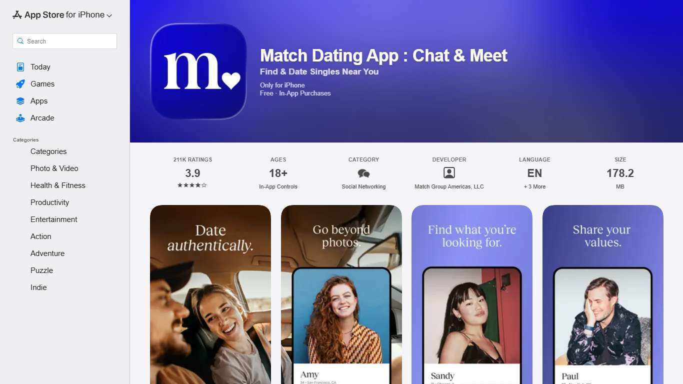 ‎Match Dating App : Chat & Meet App - App Store