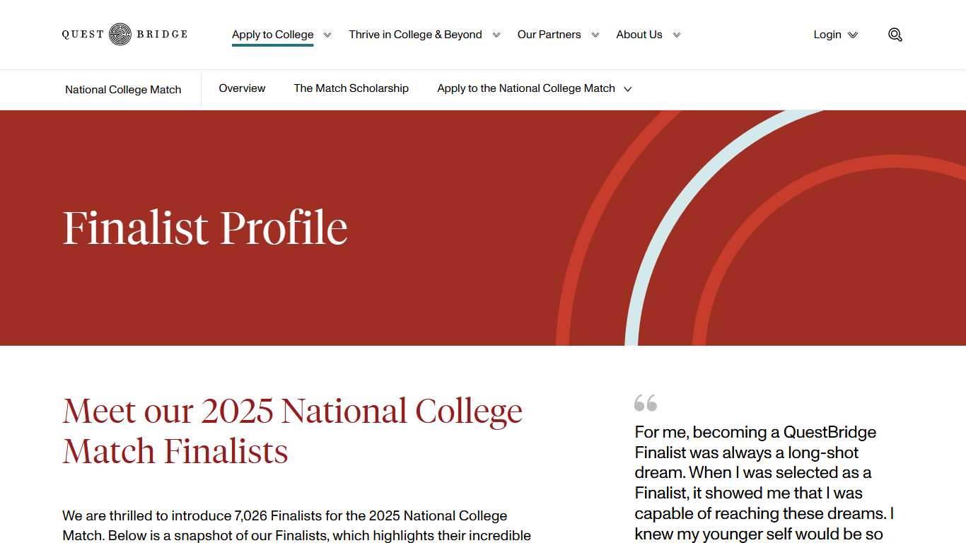 Finalist Profile | QuestBridge