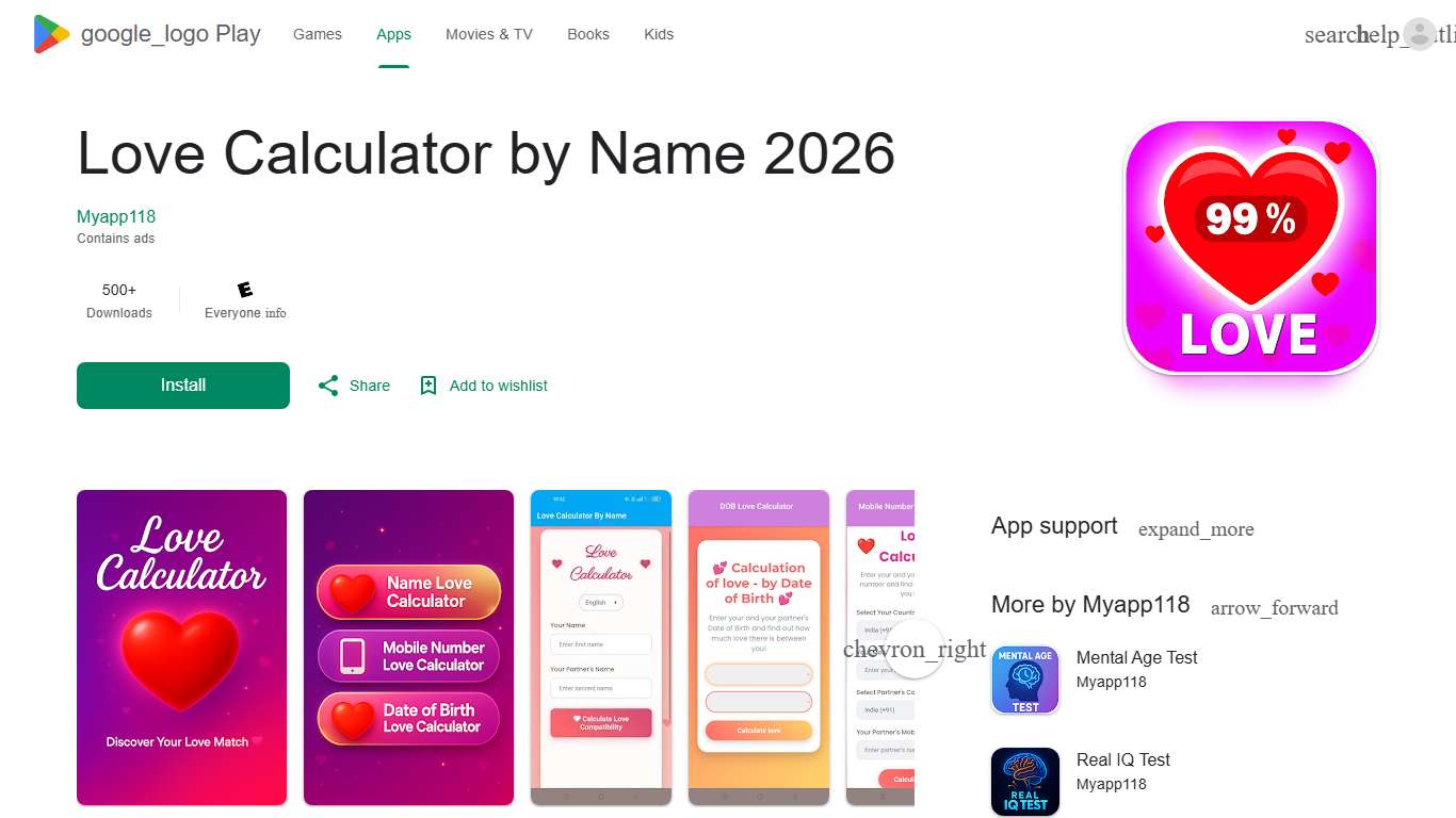 Love Calculator by Name 2026 - Apps on Google Play